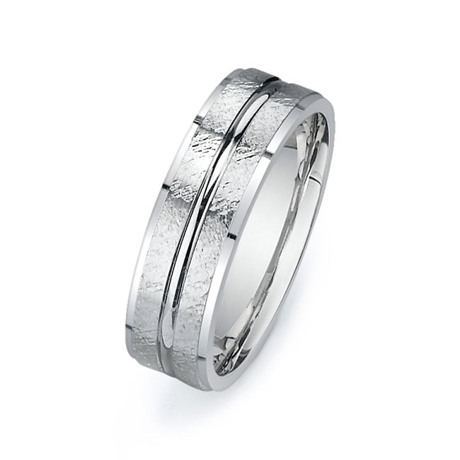 14K White Gold Wedding Band PN00511