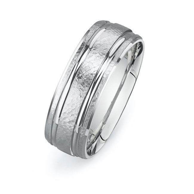 14K White Gold Wedding Band PN00373