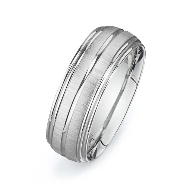 14K White Gold Wedding Band PN00510