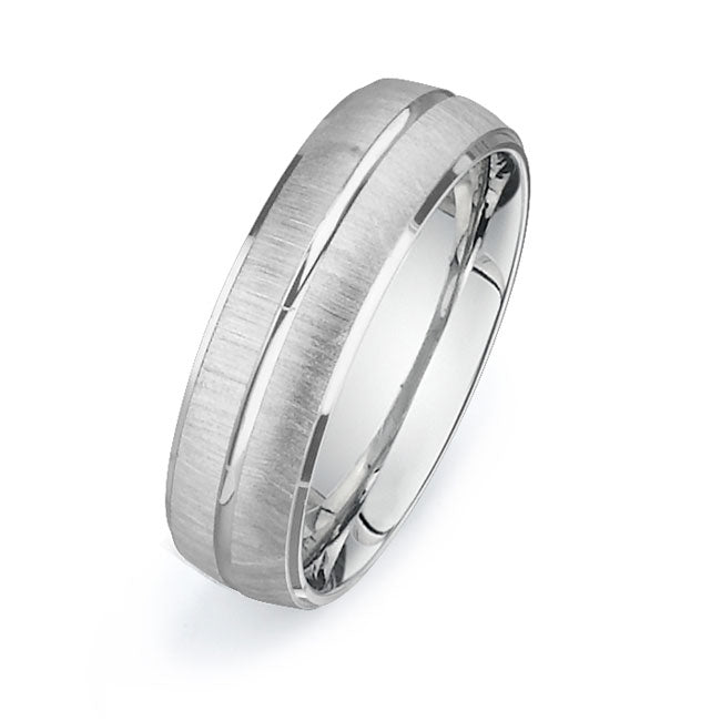 14K White Gold Wedding Band PN00516