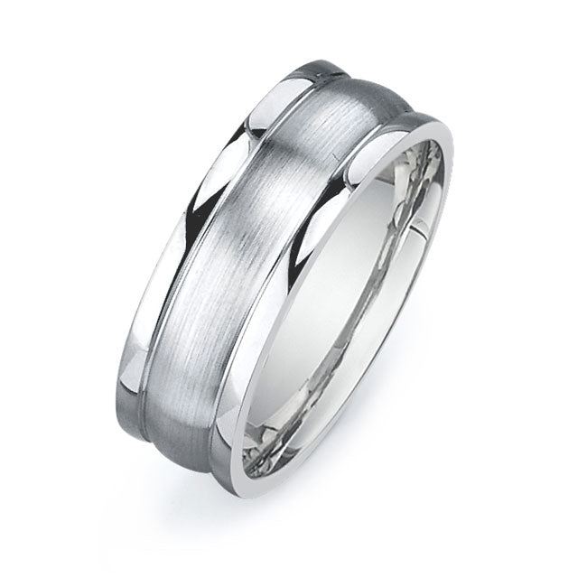 14K White Gold Wedding Band PN00439