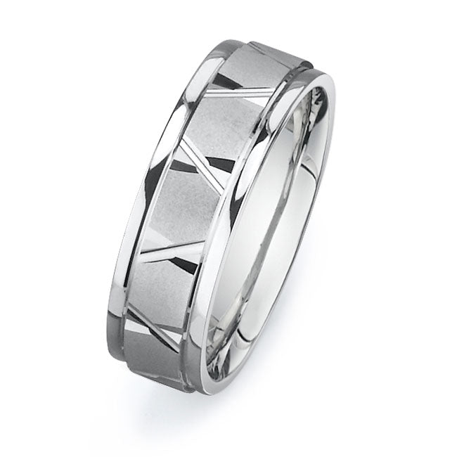 14K White Gold Wedding Band PN00514