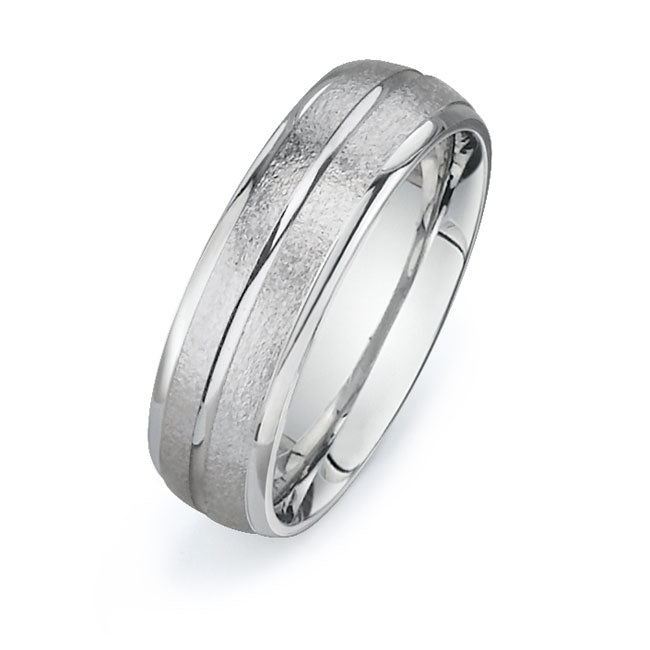 14K White Gold Wedding Band PN00502