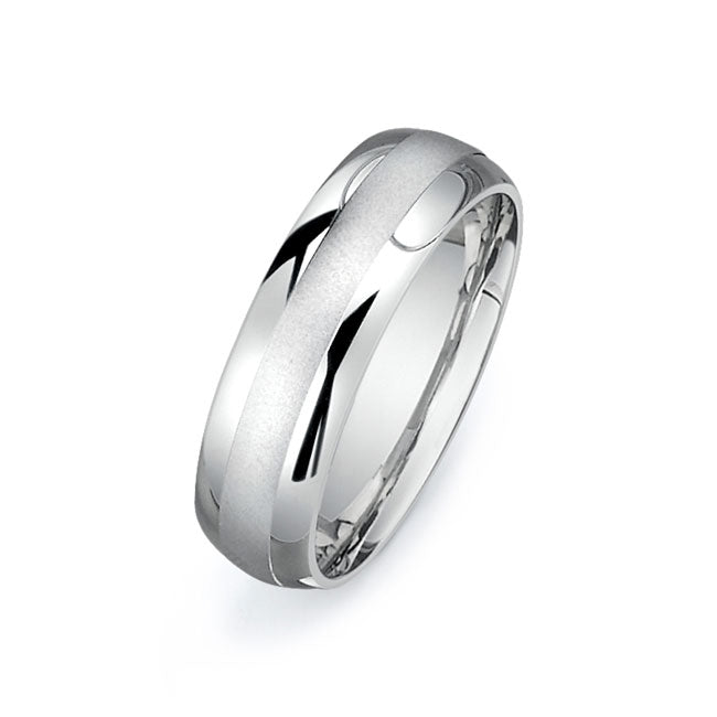 14K White Gold Wedding Band PN00504