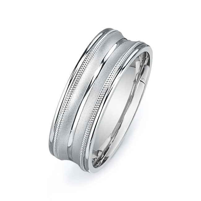 14K White Gold Wedding Band PN00440