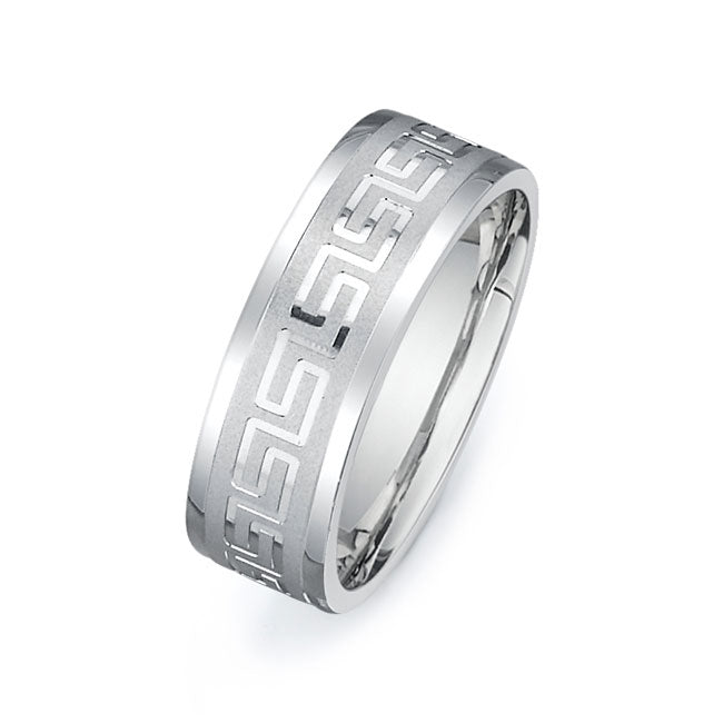14K White Gold Wedding Band PN00430