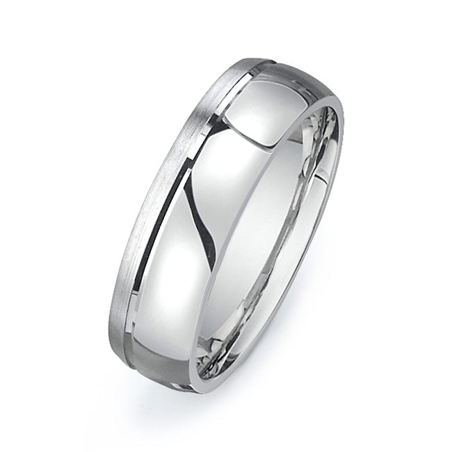 14K White Gold Wedding Band PN00506