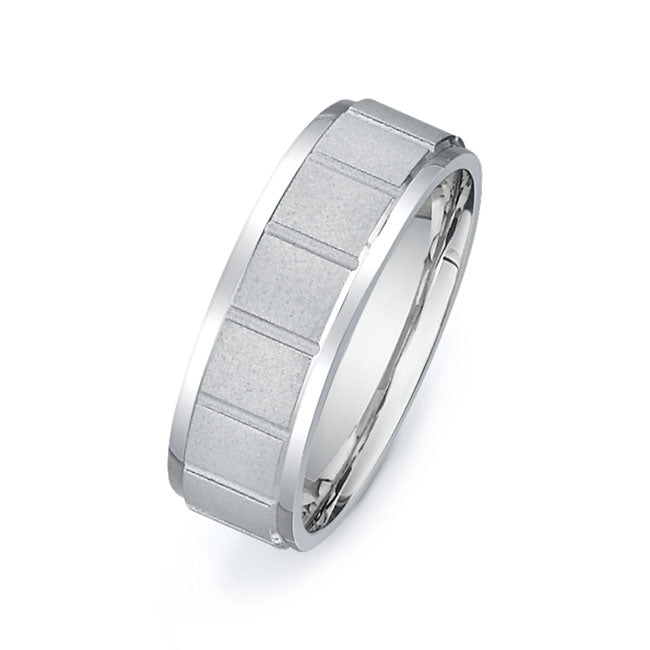 14K White Gold Wedding Band PN00447