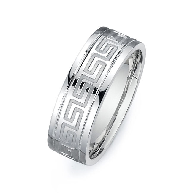 14K White Gold Wedding Band PN00518