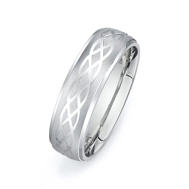 14K White Gold Wedding Band PN00512