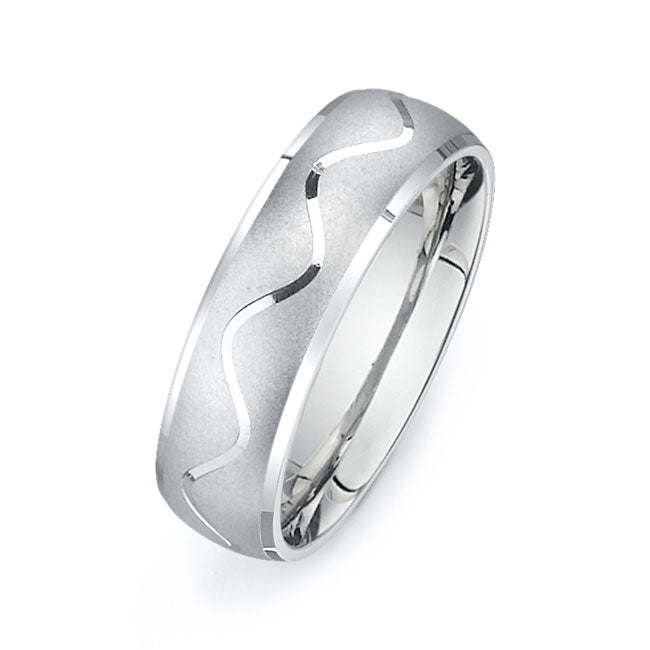 14K White Gold Wedding Band PN00499