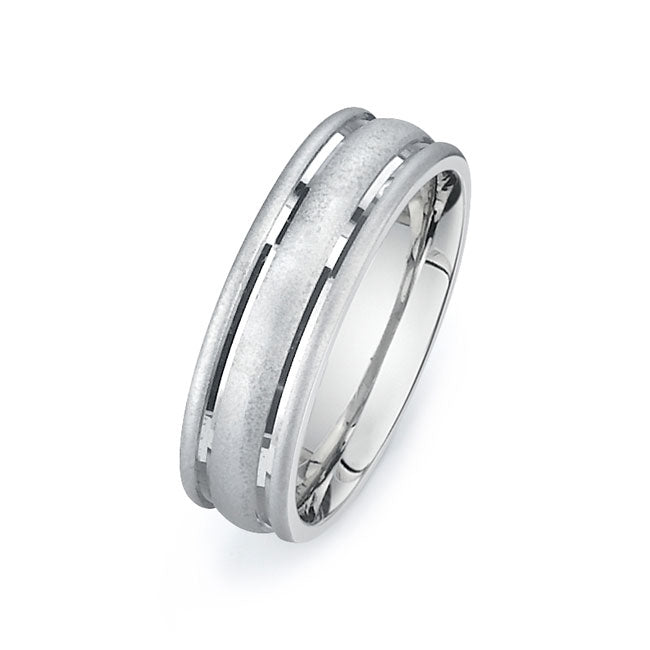 14K White Gold Wedding Band PN00448