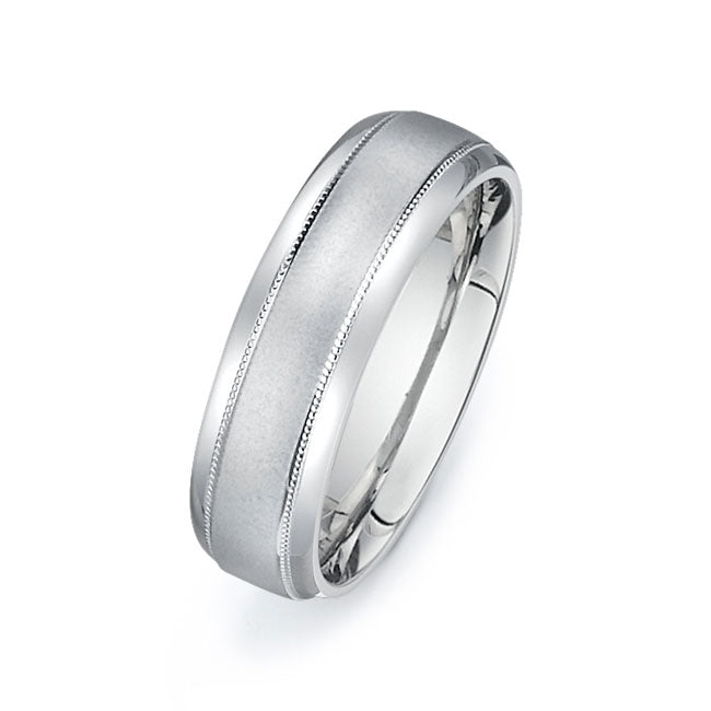 14K White Gold Wedding Band PN00501