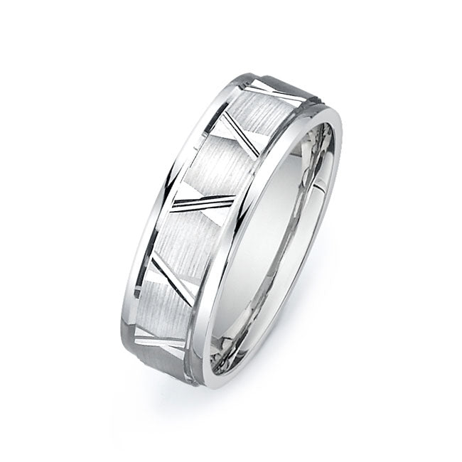 14K White Gold Wedding Band PN00517