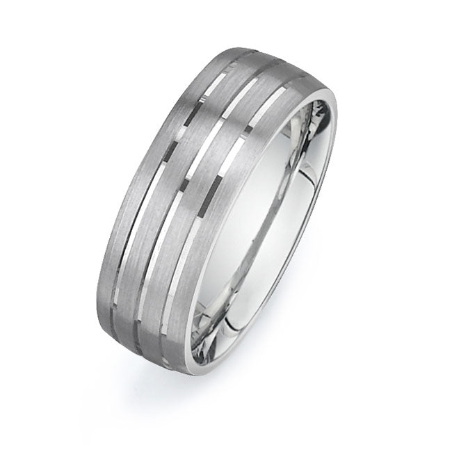 14K White Gold Wedding Band PN00603
