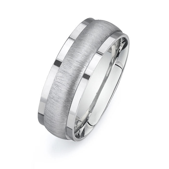 14K White Gold Wedding Band PN00451