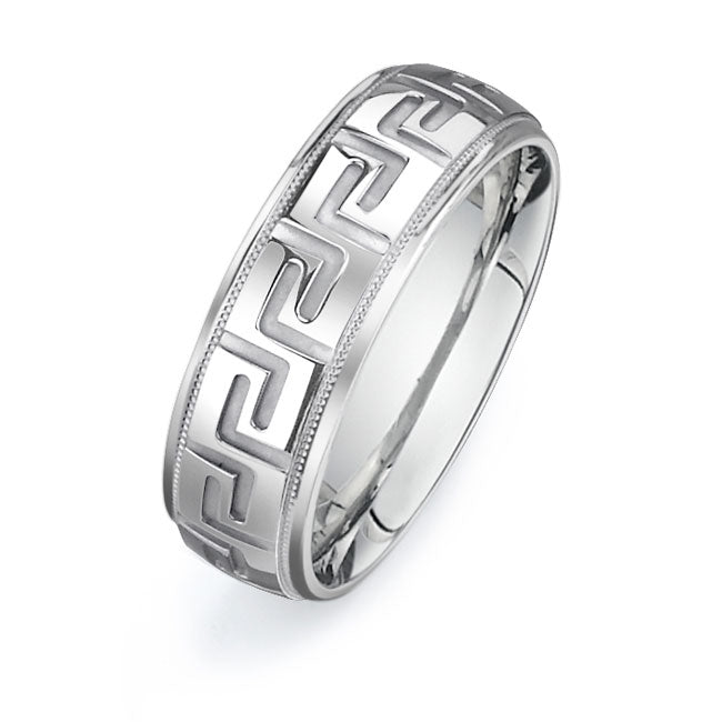 14K White Gold Wedding Band PN00520