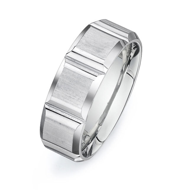 14K White Gold Wedding Band PN00527