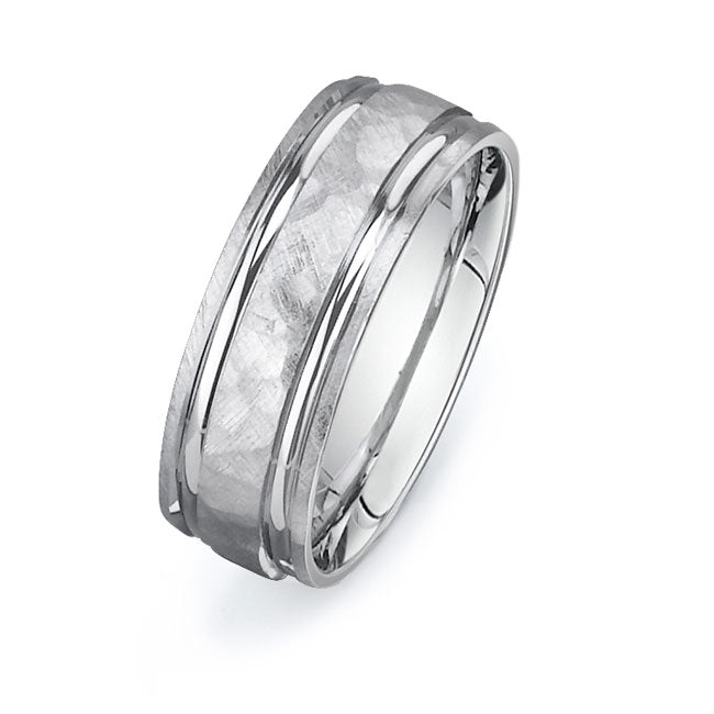 14K White Gold Wedding Band PN00396