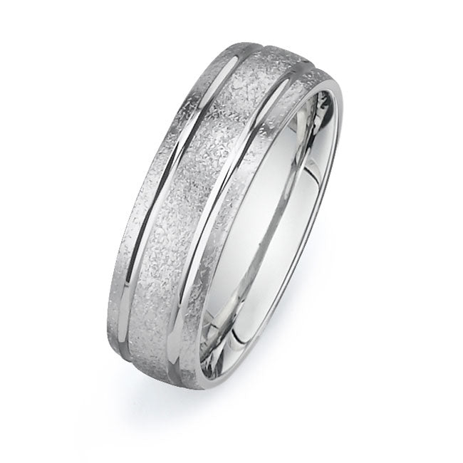 14K White Gold Wedding Band PN00544