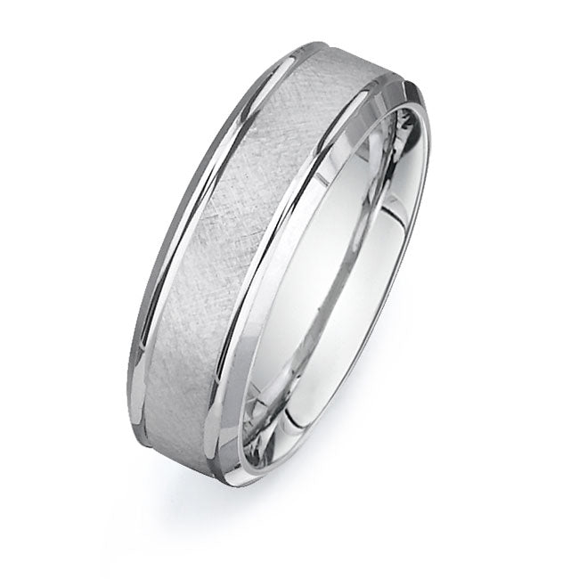 14K White Gold Wedding Band PN00533