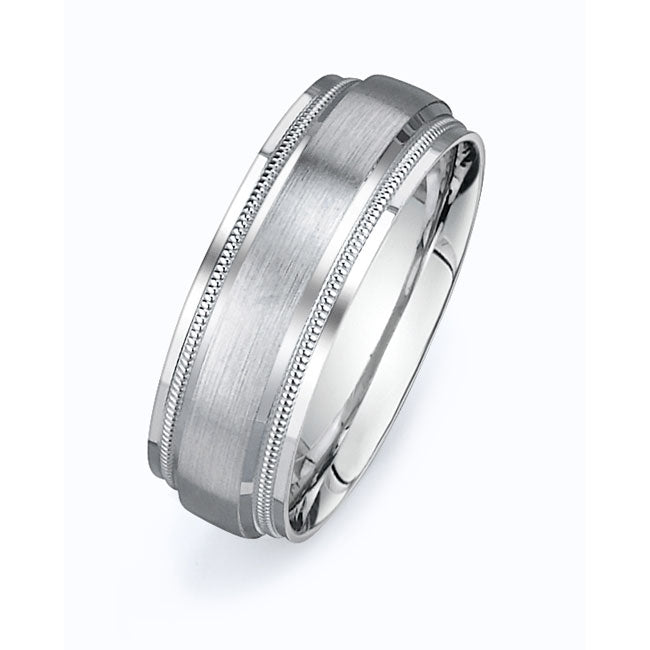 14K White Gold Wedding Band PN00394