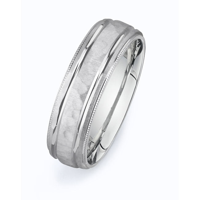 14K White Gold Wedding Band PN00525