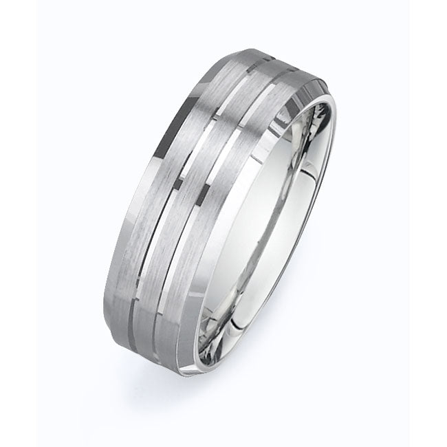 14K White Gold Wedding Band PN00521