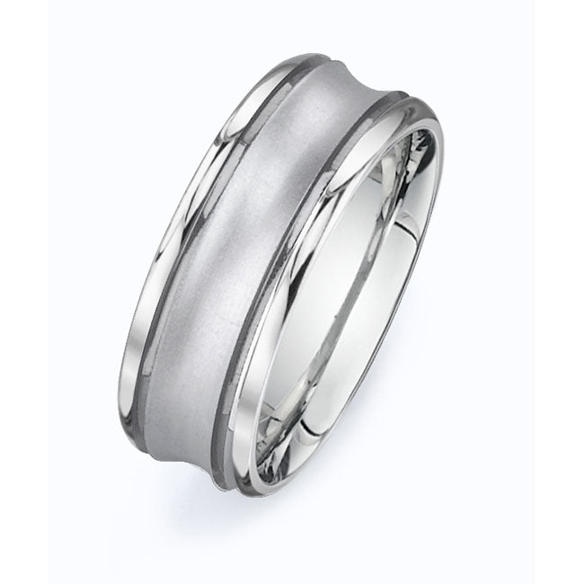 14K White Gold Wedding Band PN00602