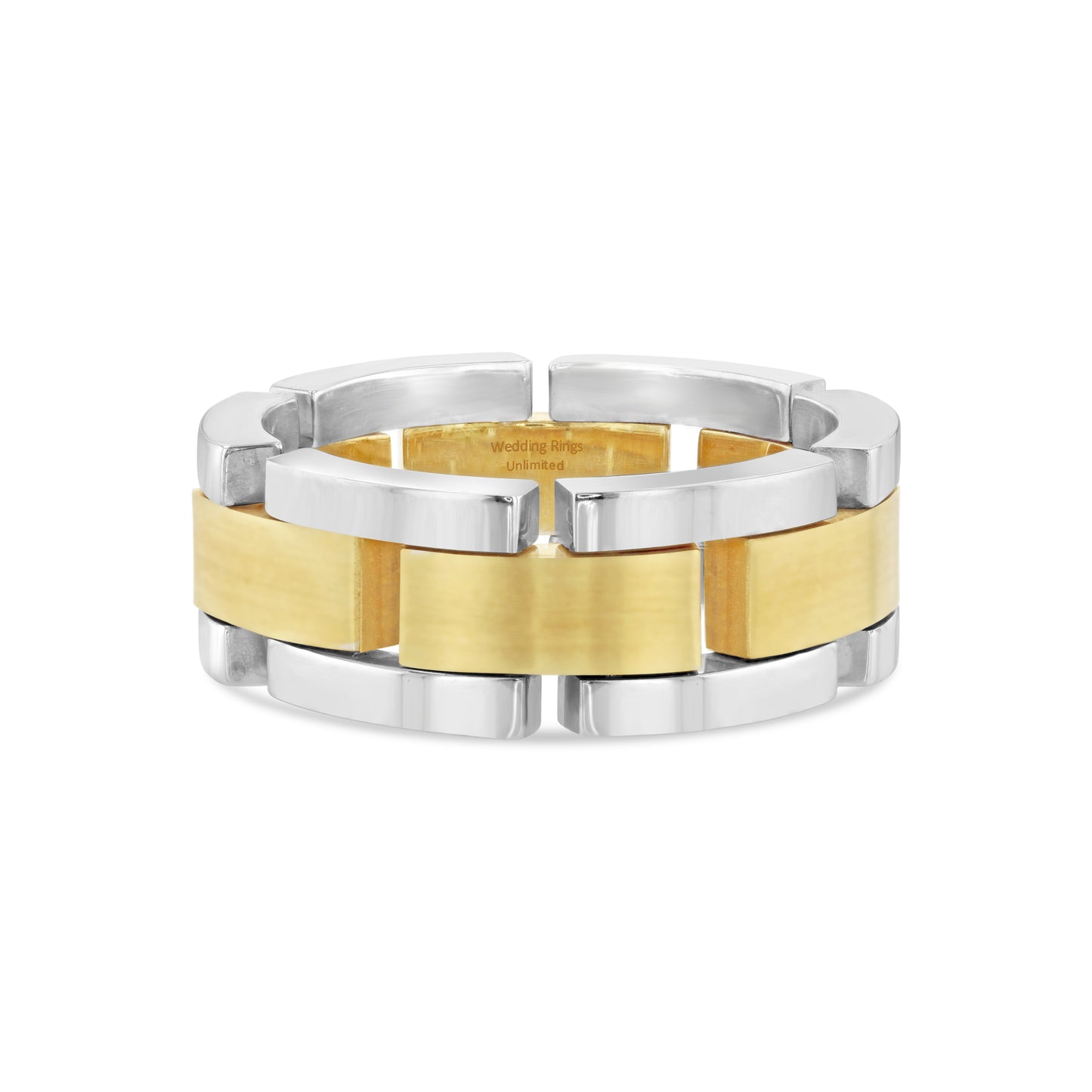 14K Two Tone Wedding Band -PN00047