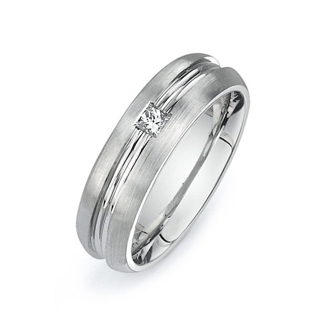 14K White Gold Wedding Band PN00401