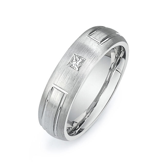 14K White Gold Wedding Band PN00457
