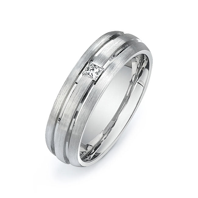 14K White Gold Wedding Band PN00388