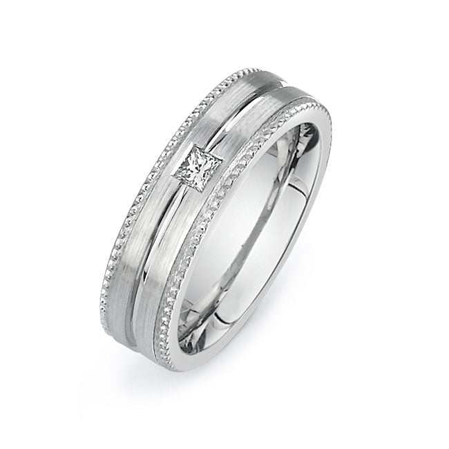 14K White Gold Wedding Band PN00542