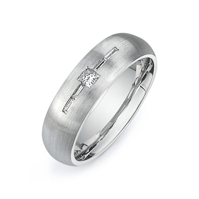 14K White Gold Wedding Band PN00385