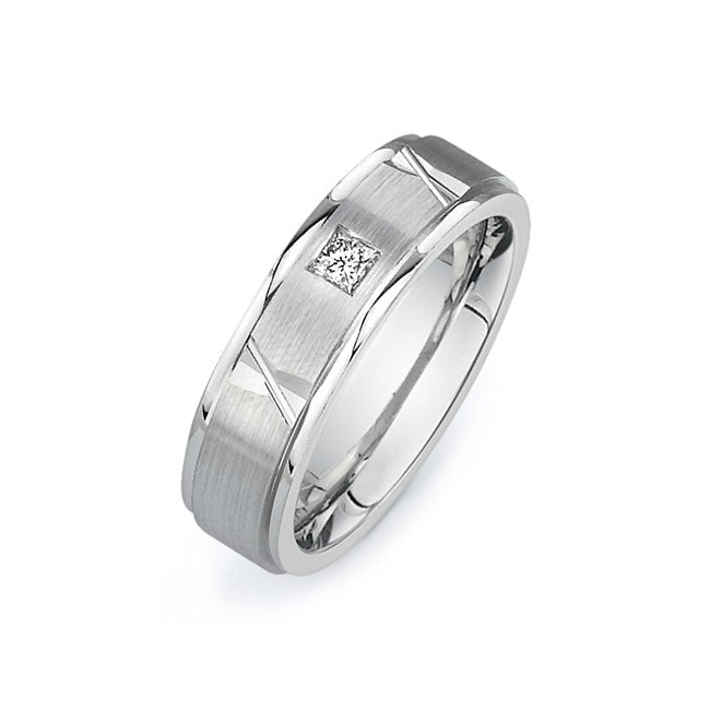 14K White Gold Wedding Band PN00395