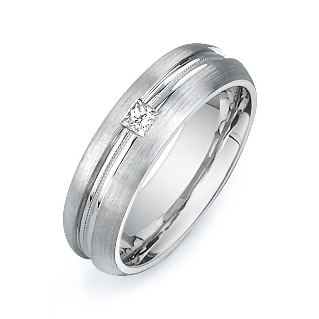 14K White Gold Wedding Band PN00471