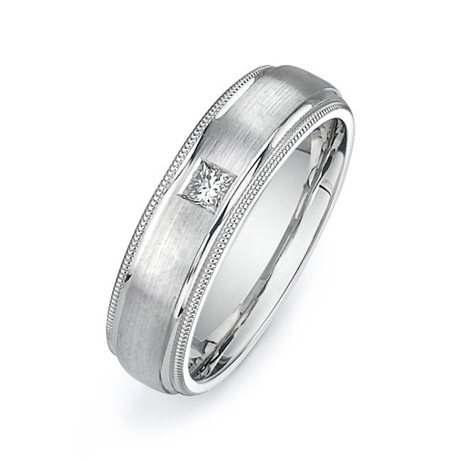 14K White Gold Wedding Band PN00523