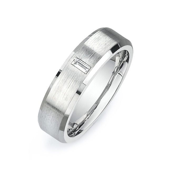 14K White Gold Wedding Band PN00356