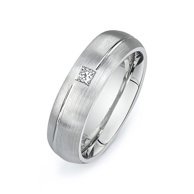 14K White Gold Wedding Band PN00409