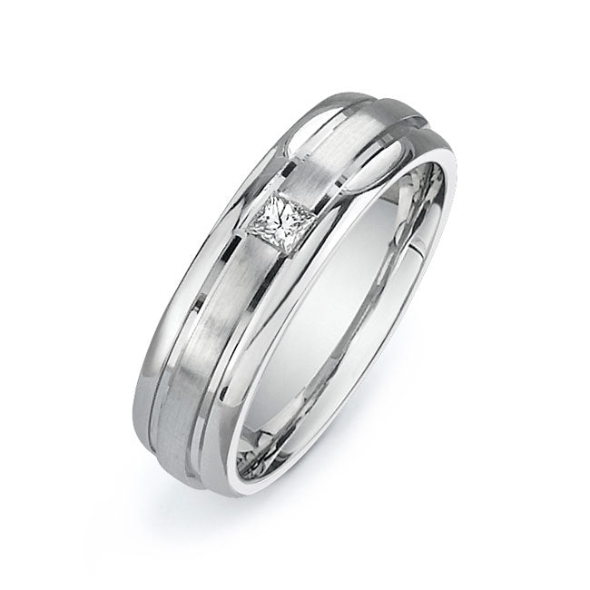 14K White Gold Wedding Band PN00410