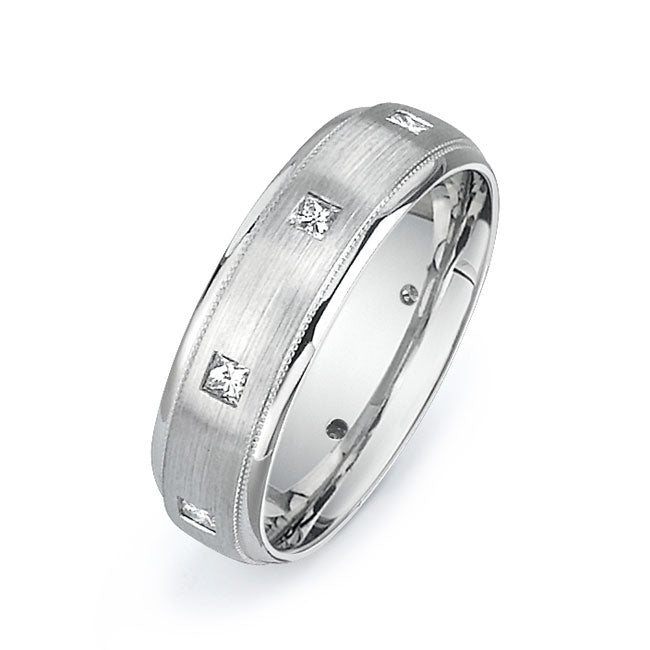 14K White Gold Wedding Band PN00534