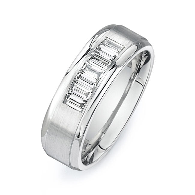 14K White Gold Wedding Band PN00404