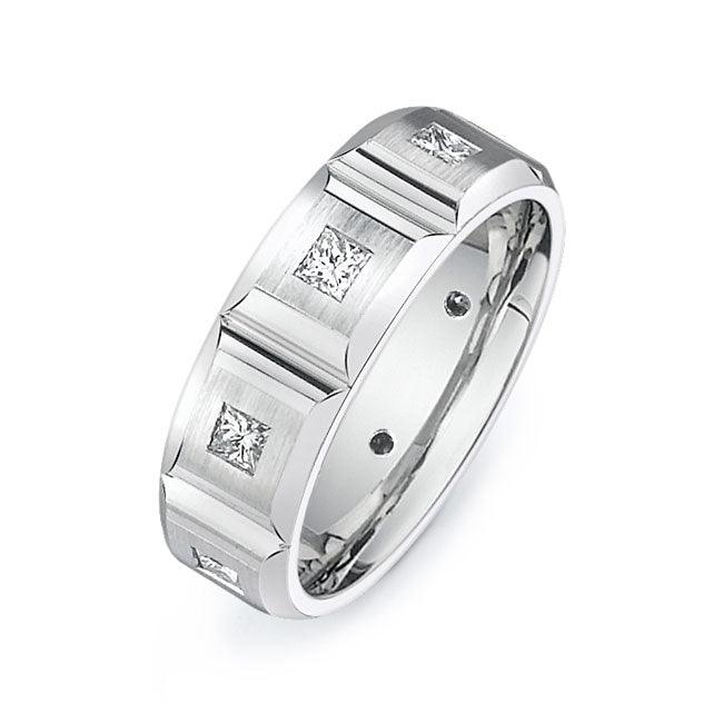 14K White Gold Wedding Band PN00412