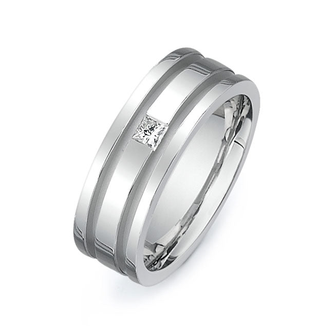 14K White Gold Wedding Band PN00406
