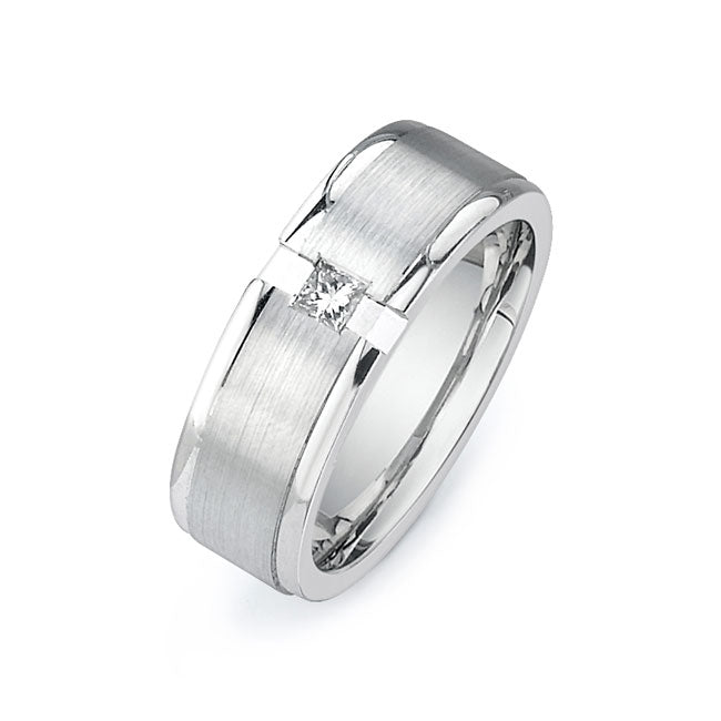 14K White Gold Wedding Band PN00366