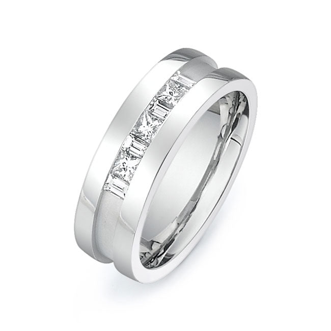 14K White Gold Wedding Band PN00522