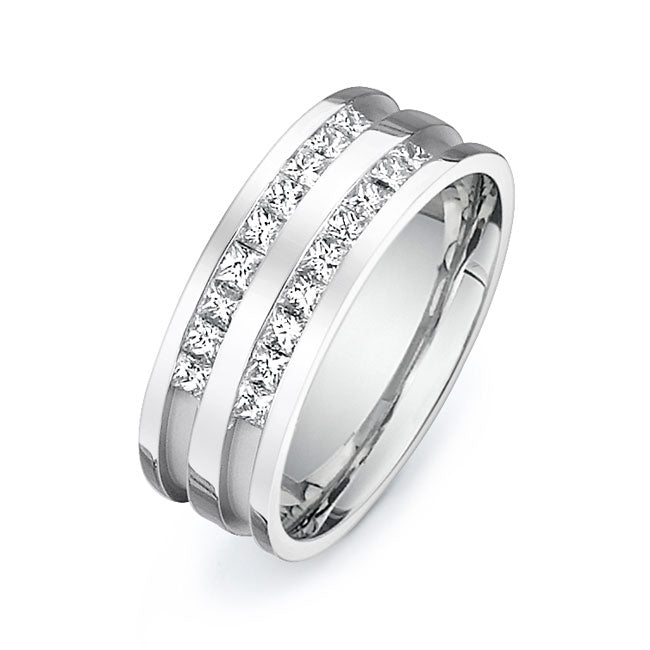 14K White Gold Wedding Band PN00400