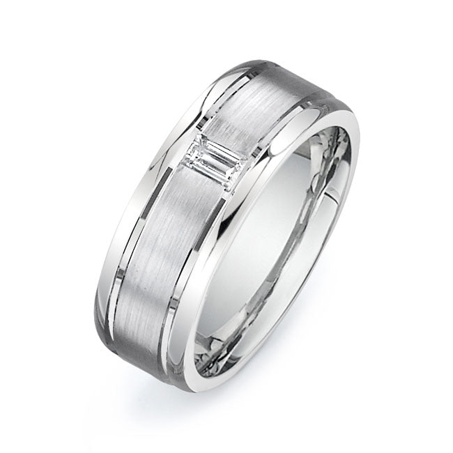 14K White Gold Wedding Band PN00540