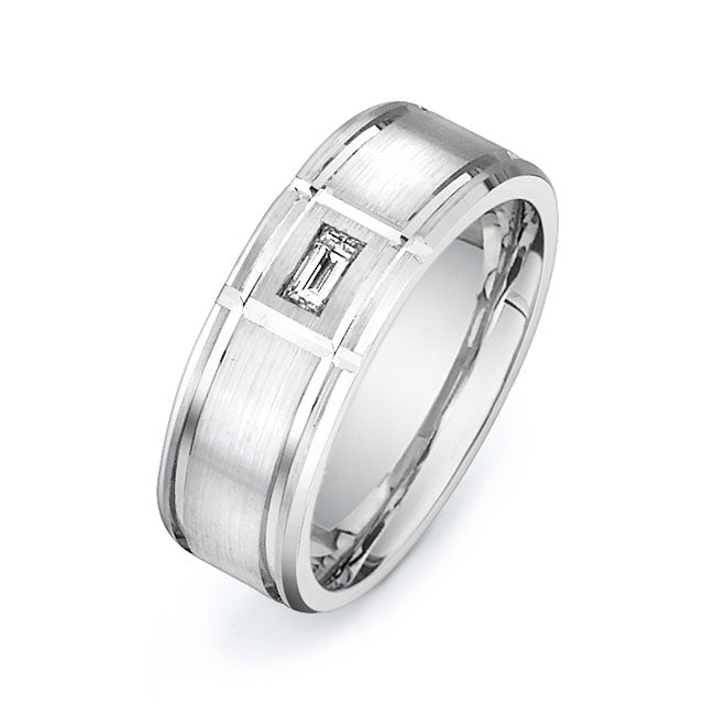 14K White Gold Wedding Band PN00460